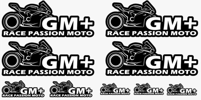 Planche Stickers GM+Race Passion Moto